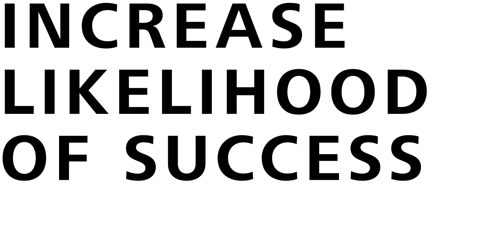 Increase Likelihood of Success