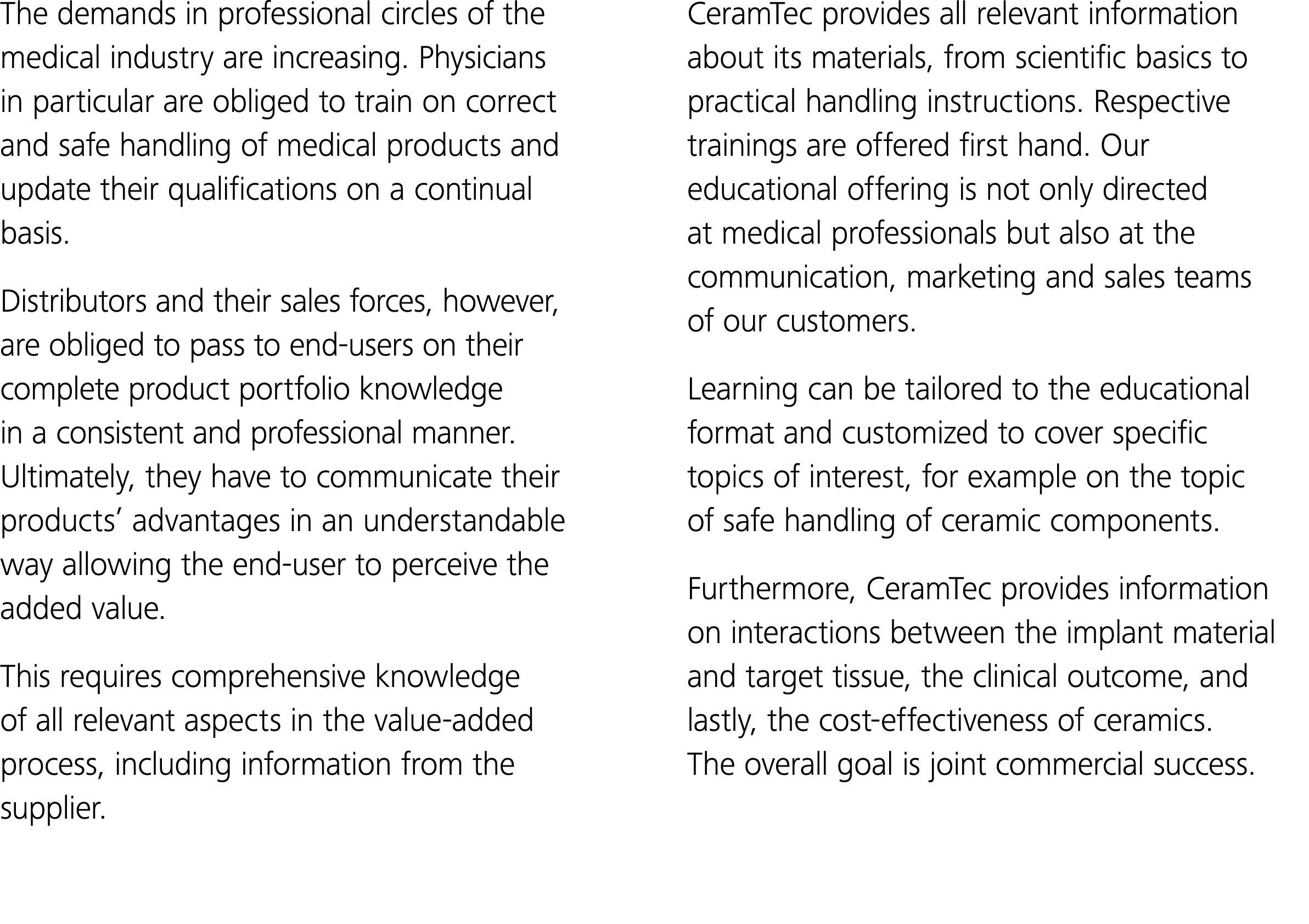 The demands in professional circles of the medical industry are increasing  Physicians in particular are obliged to t   
